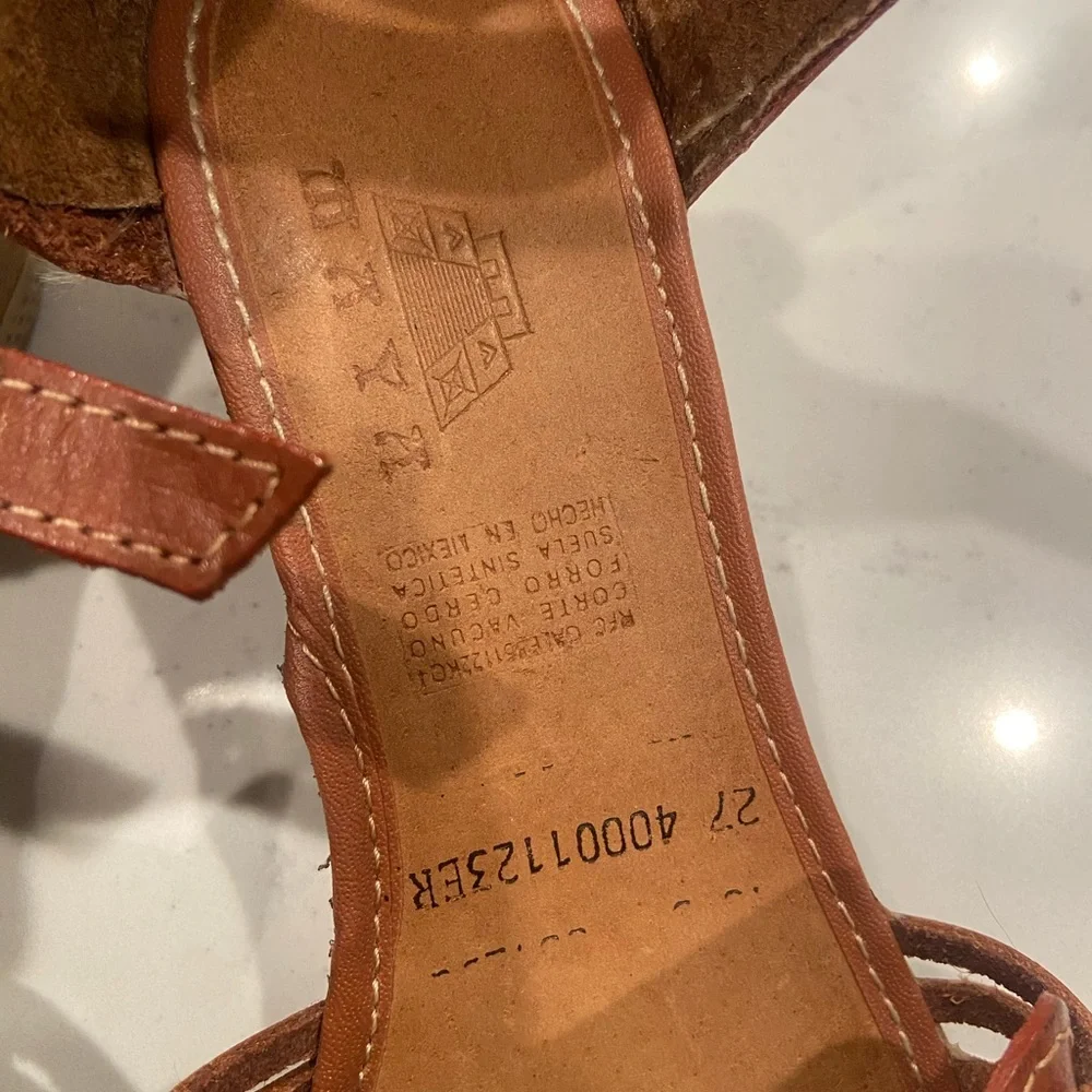 Maya Tan Woven Leather Wedges - Picture 4 of 10